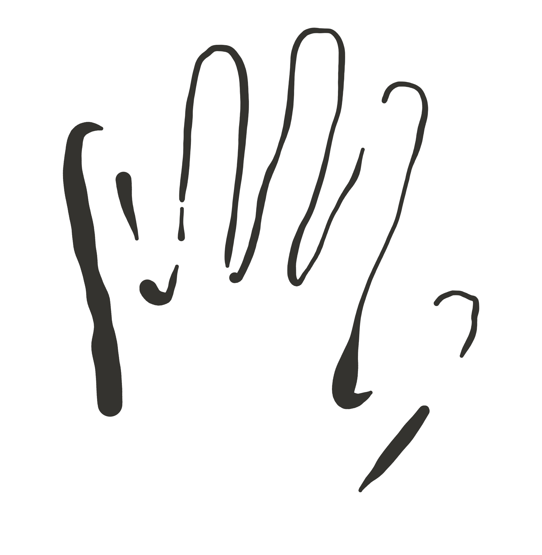 Outline of a hand